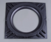 Textured to reduce sticking of green tires.